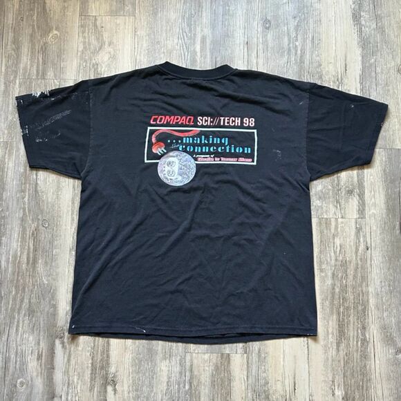 Vintage Compaq Sci://Tech 98 Event Promo Technology T-Shirt Size XL - Picture 1 of 6